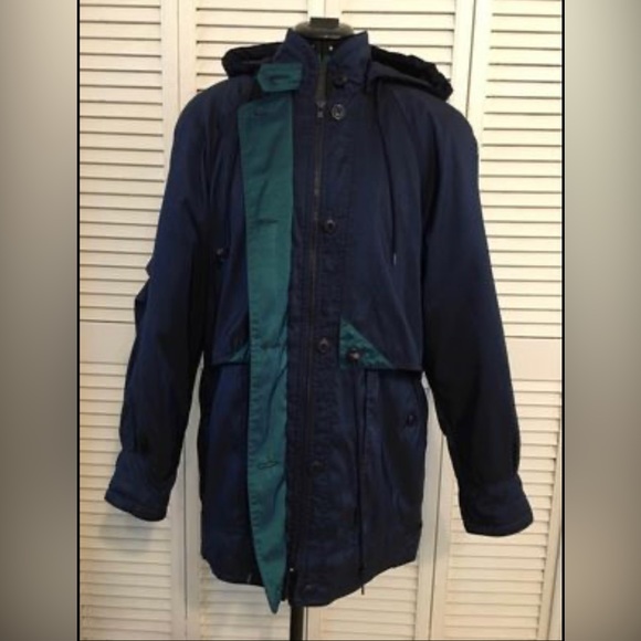 Women’s Size Small Parka / Coat VINTAGE Iridescent - Picture 2 of 6